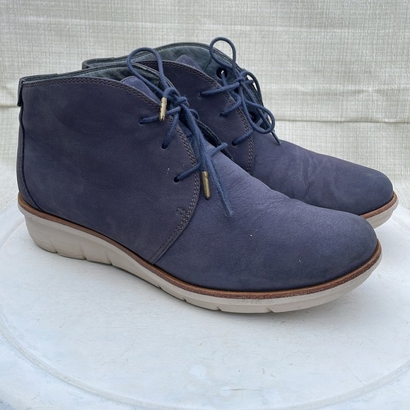 Dansko Joy Blue Lace Up Nubuck Leather Comfort Booties Sz EUR 40/US 9.5-10 - Picture 4 of 11